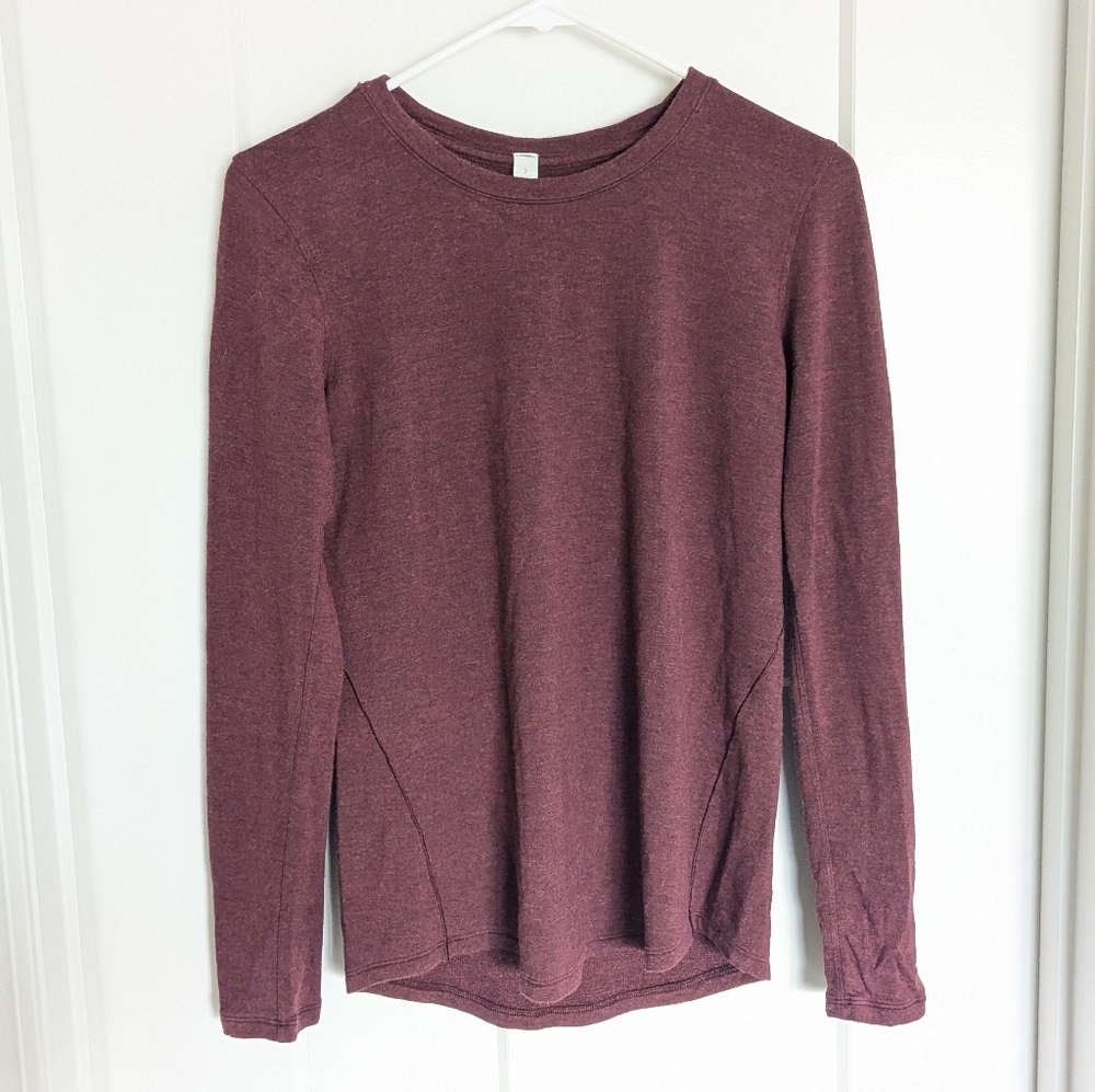 Lululemon Ever Ready Long Sleeve Tee - Maroon sz 2